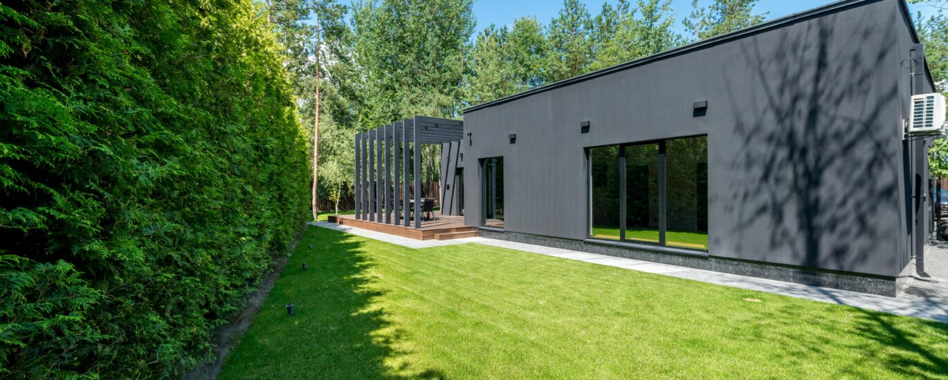 ADU home with green backyard